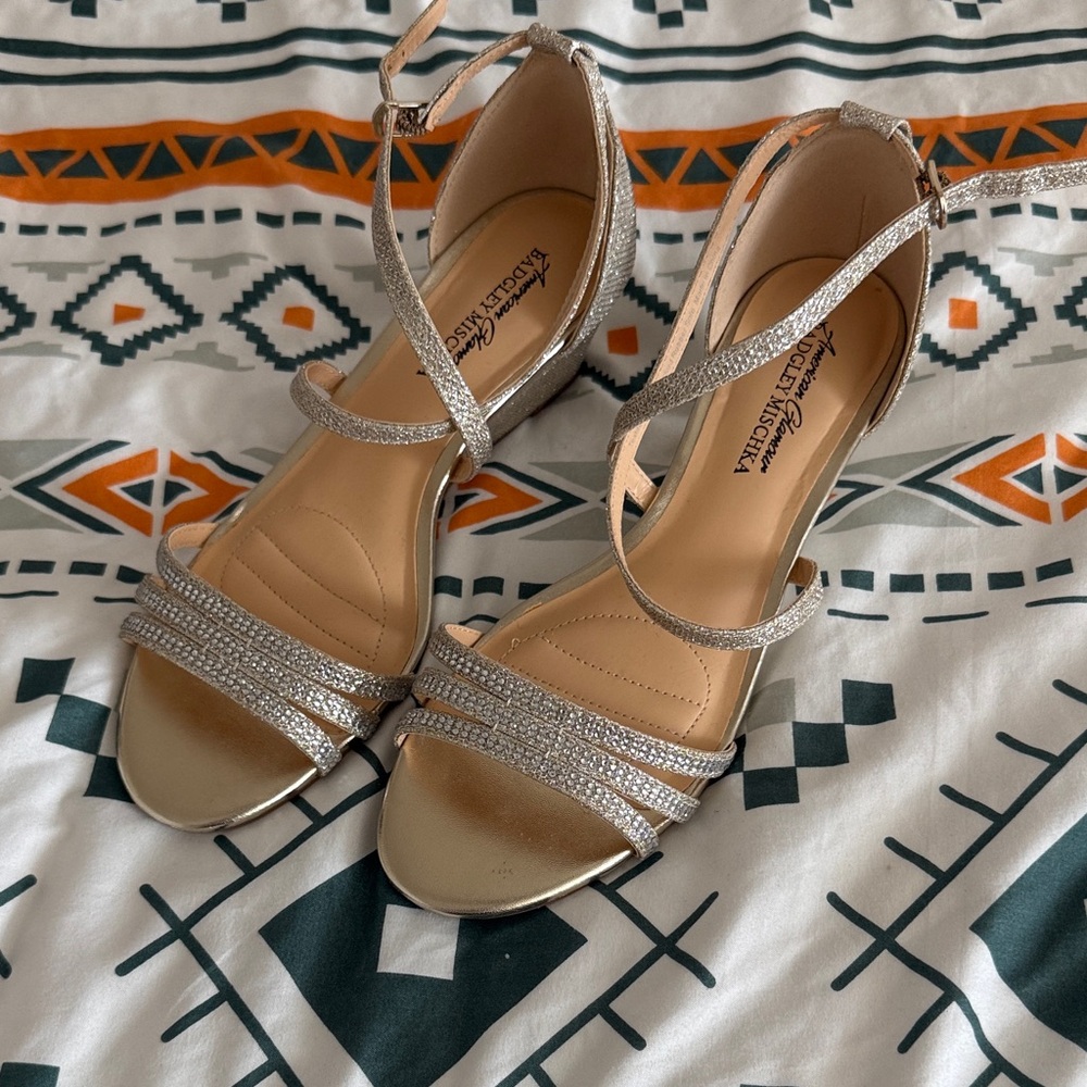 Glittering Silver Heels